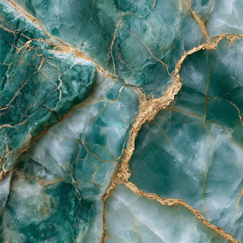 Elegant Emerald Green Marble with Gold Veining