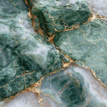 Elegant Emerald Green Marble with Gold Veining