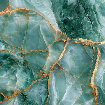 Elegant Emerald Green Marble with Gold Veining
