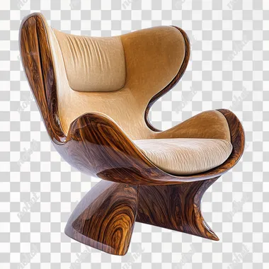 Elegant Ergonomic Wooden Chair with Stunning Upholstery