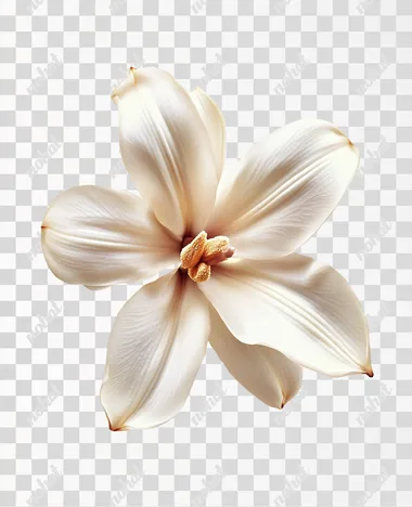 Elegant Floating Vanilla Flower: A Photorealistic Perspective Elegant Floating Vanilla Flower: A Photorealistic Perspective