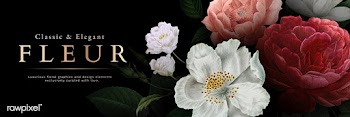 Elegant floral banner template | Free stock illustration - 583070