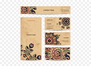Elegant floral card vector material 