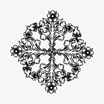 Elegant floral decorative illustration clipart | Free Vector - rawpixel