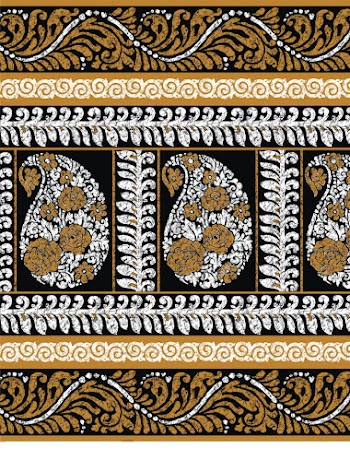 Elegant Floral Pattern on Black Background