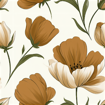 Elegant Floral Pattern with Warm Tones
