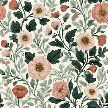 Elegant Floral Seamless Textile Pattern