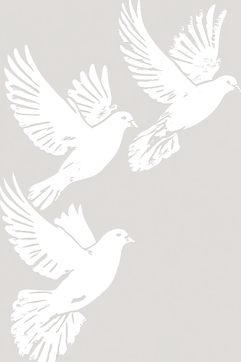 Elegant Flying Birds Stencil Cutout
