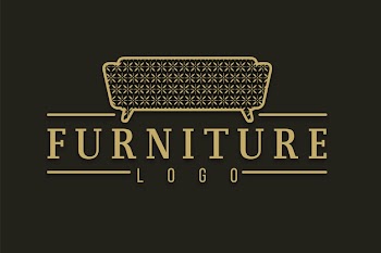 Elegant furniture logo template Free Vector