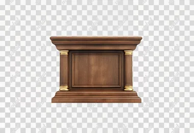 Elegant Game Show Lectern with Gold Accents