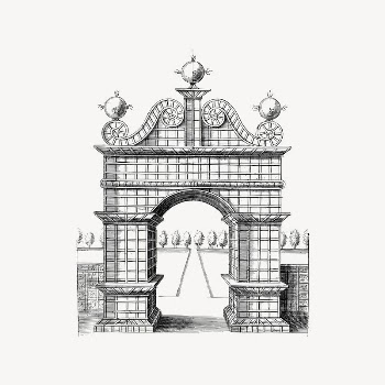 Elegant gate clipart, drawing illustration | Free Vector Illustration - rawpixel