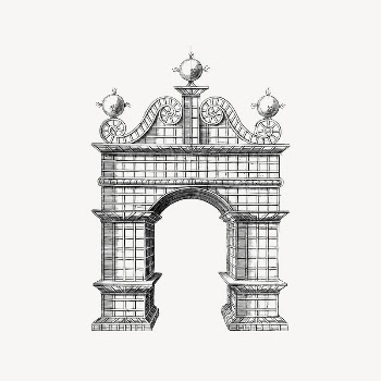 Elegant gate clipart, drawing illustration | Free Vector Illustration - rawpixel