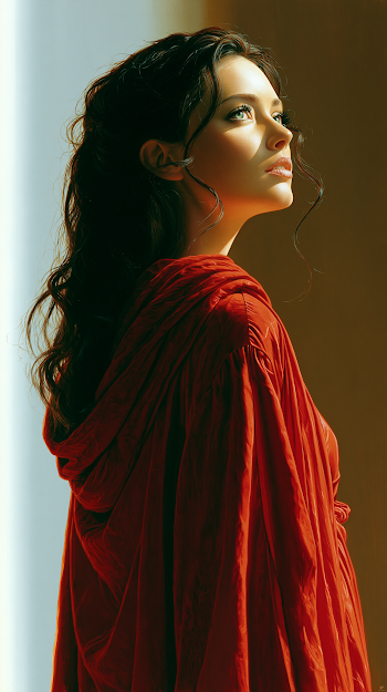 Elegant Goddess in a Serene Setting