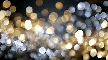 Elegant Gold and Silver Bokeh Lights Background