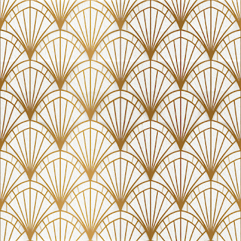 Elegant Gold and White Geometric Ornament Pattern