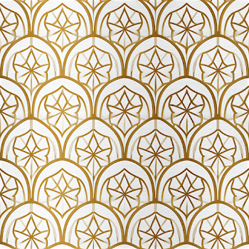 Elegant Gold and White Geometric Pattern