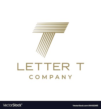 elegant gold letter t logo