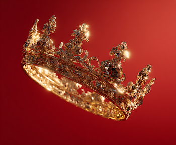 Elegant Golden Crown with Specular Highlights