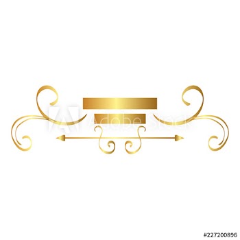 elegant golden frame icon