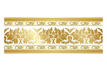 Elegant golden ornamental border Free Vector
