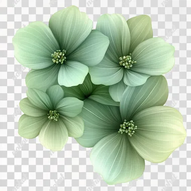 Elegant Green Blossoms with Layered Petals in 4K