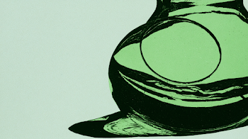 Elegant Green Glass Bottle Close-Up