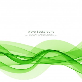 Elegant green wave modern background design Free Vector