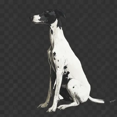 Elegant Greyhound: A Study in Black and White