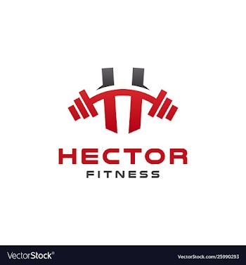 Elegant h gym fitness logo design vector image