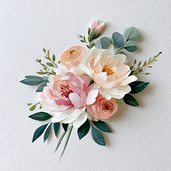 Elegant Hand-Painted Watercolor Floral Bouquet