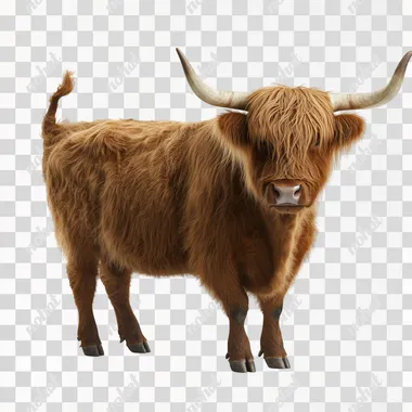 Elegant Highland Cow: A Stunning High-Resolution Portrait