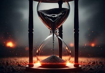 Elegant Hourglass with Shimmering Sand