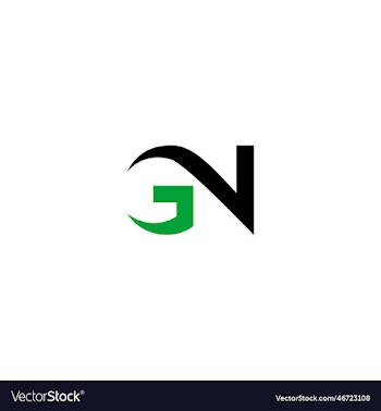 elegant initial letter gn logo
