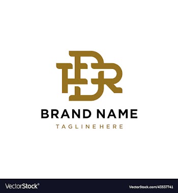 elegant initial letter monogram fdr logo desi