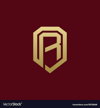 elegant initial r shield secure logo design