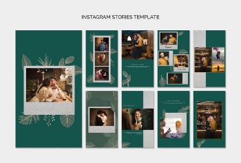 Elegant instagram stories templates for wedding Free Psd