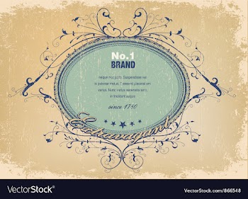 Elegant label with grunge background vector image