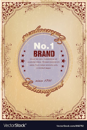 Elegant label with grunge background vector image