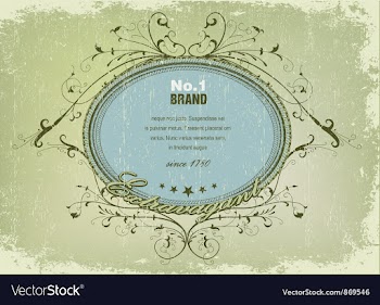 Elegant label with grunge background vector image