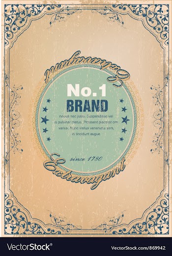 Elegant label with grunge background vector image