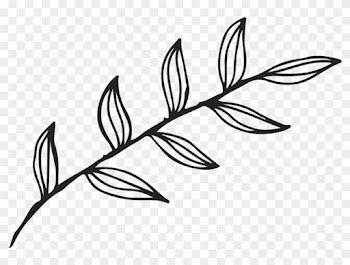 Elegant Leaf Outline Rubber Stamp - Leaf Outline