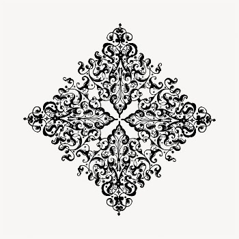 Elegant leafy decoration illustration clipart | Free Vector - rawpixel