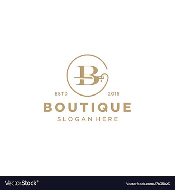 Elegant letter b logo design vector image