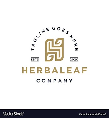 elegant letter h with leaf logo design