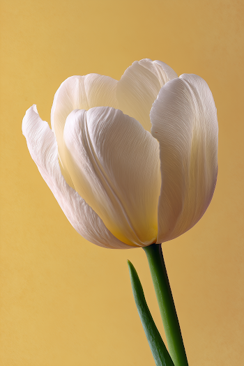 Elegant Light-Colored Tulip