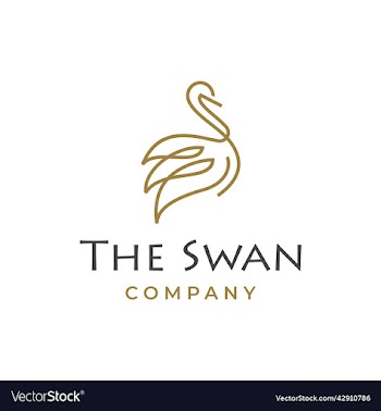 elegant line art swan logo