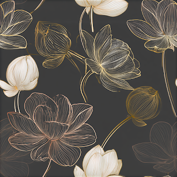Elegant Lotus Floral Wallpaper Pattern