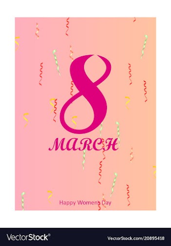 Elegant luxury international womens day 8 march vector image