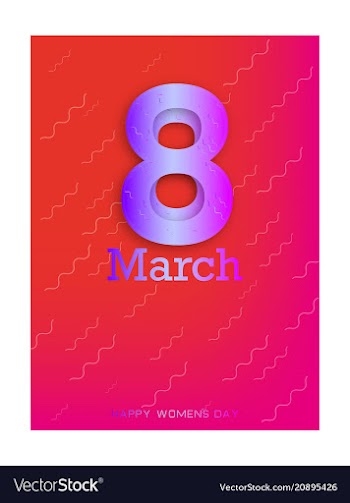 Elegant luxury international womens day 8 march vector image