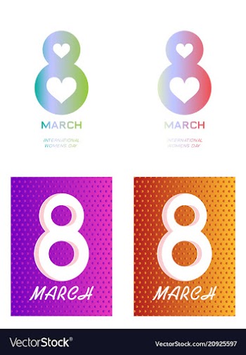 Elegant luxury international womens day 8 march vector image